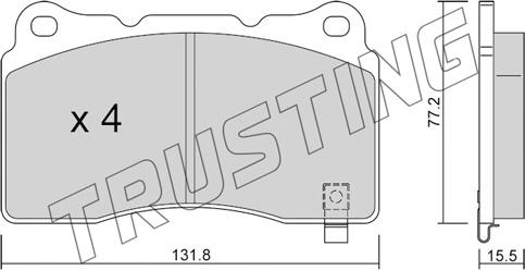 Trusting 297.8 - Kit pastiglie freno, Freno a disco autozon.pro