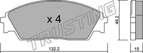 Trusting 245.0 - Kit pastiglie freno, Freno a disco autozon.pro