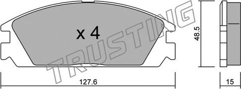 Trusting 246.0 - Kit pastiglie freno, Freno a disco autozon.pro