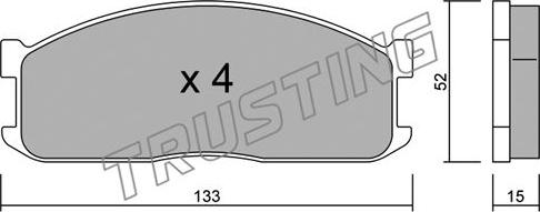 Trusting 241.0 - Kit pastiglie freno, Freno a disco autozon.pro