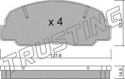 Trusting 248.0 - Kit pastiglie freno, Freno a disco autozon.pro