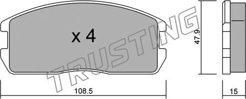 Trusting 247.0 - Kit pastiglie freno, Freno a disco autozon.pro