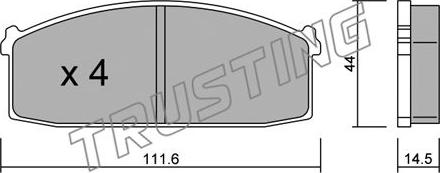 Trusting 254.0 - Kit pastiglie freno, Freno a disco autozon.pro