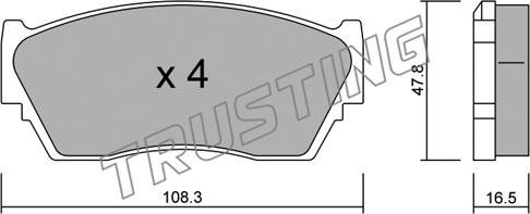 Trusting 255.0 - Kit pastiglie freno, Freno a disco autozon.pro