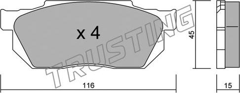 Trusting 256.0 - Kit pastiglie freno, Freno a disco autozon.pro