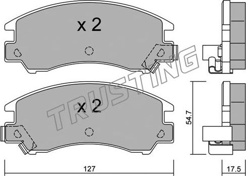 Trusting 250.0 - Kit pastiglie freno, Freno a disco autozon.pro