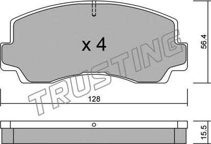 Trusting 252.0 - Kit pastiglie freno, Freno a disco autozon.pro