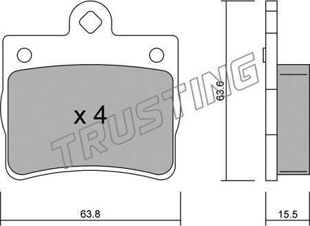 Trusting 264.0 - Kit pastiglie freno, Freno a disco autozon.pro