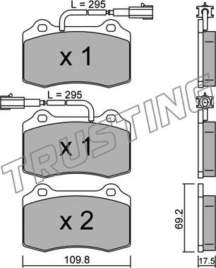 Trusting 260.0 - Kit pastiglie freno, Freno a disco autozon.pro