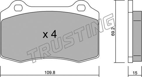 Trusting 260.2 - Kit pastiglie freno, Freno a disco autozon.pro