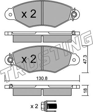 Trusting 262.0 - Kit pastiglie freno, Freno a disco autozon.pro