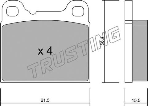 Trusting 209.0 - Kit pastiglie freno, Freno a disco autozon.pro