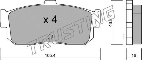 Trusting 200.0 - Kit pastiglie freno, Freno a disco autozon.pro