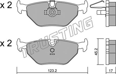 Trusting 219.0 - Kit pastiglie freno, Freno a disco autozon.pro