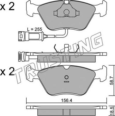 Trusting 214.1 - Kit pastiglie freno, Freno a disco autozon.pro