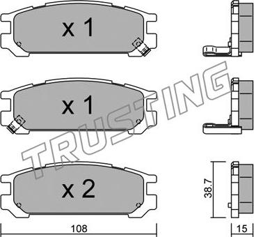 Trusting 213.0 - Kit pastiglie freno, Freno a disco autozon.pro