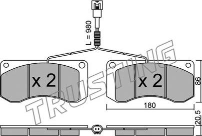 Trusting 281.1 - Kit pastiglie freno, Freno a disco autozon.pro