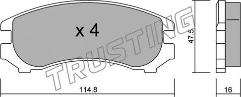 Trusting 239.0 - Kit pastiglie freno, Freno a disco autozon.pro