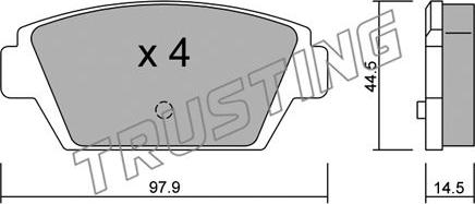 Trusting 235.0 - Kit pastiglie freno, Freno a disco autozon.pro