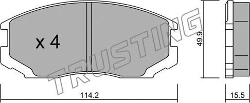 Trusting 230.0 - Kit pastiglie freno, Freno a disco autozon.pro