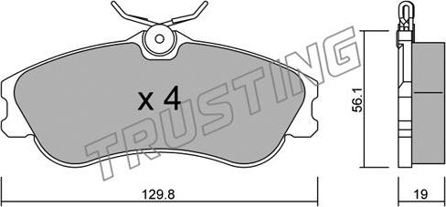 Trusting 226.1 - Kit pastiglie freno, Freno a disco autozon.pro