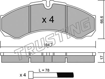 Trusting 221.3 - Kit pastiglie freno, Freno a disco autozon.pro