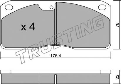 Trusting 279.0 - Kit pastiglie freno, Freno a disco autozon.pro