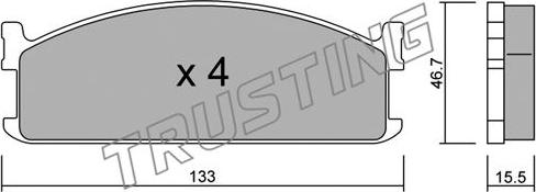 Trusting 274.0 - Kit pastiglie freno, Freno a disco autozon.pro