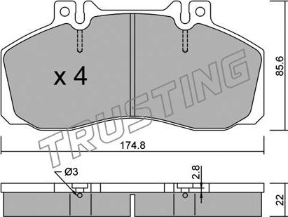 Trusting 276.0 - Kit pastiglie freno, Freno a disco autozon.pro