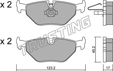 Trusting 270.0 - Kit pastiglie freno, Freno a disco autozon.pro