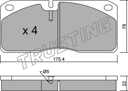 Trusting 278.0 - Kit pastiglie freno, Freno a disco autozon.pro