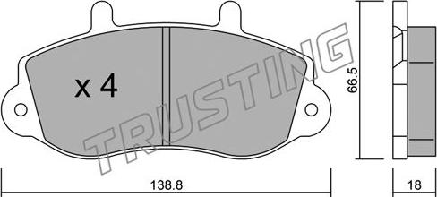 Trusting 273.0 - Kit pastiglie freno, Freno a disco autozon.pro