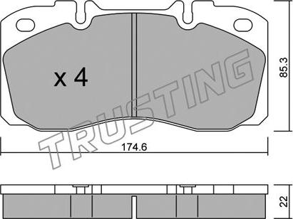 Trusting 277.0 - Kit pastiglie freno, Freno a disco autozon.pro