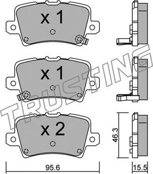 Trusting 745.0 - Kit pastiglie freno, Freno a disco autozon.pro