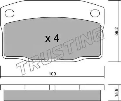 Trusting 742.0 - Kit pastiglie freno, Freno a disco autozon.pro