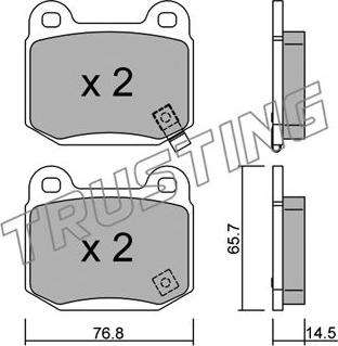 Trusting 755.0 - Kit pastiglie freno, Freno a disco autozon.pro