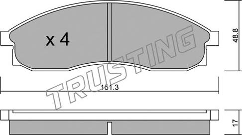 Trusting 756.0 - Kit pastiglie freno, Freno a disco autozon.pro