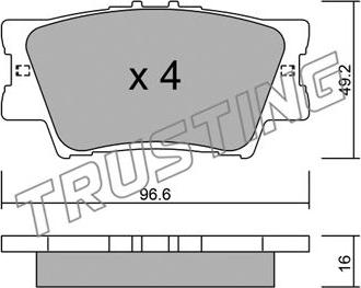 Trusting 765.0 - Kit pastiglie freno, Freno a disco autozon.pro