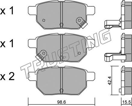 Remsa PCA128602 - Kit pastiglie freno, Freno a disco autozon.pro