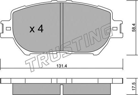 Trusting 767.0 - Kit pastiglie freno, Freno a disco autozon.pro