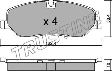 Trusting 709.0 - Kit pastiglie freno, Freno a disco autozon.pro