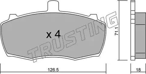 Trusting 708.0 - Kit pastiglie freno, Freno a disco autozon.pro