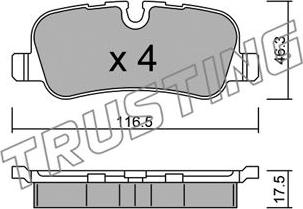 Trusting 710.0 - Kit pastiglie freno, Freno a disco autozon.pro