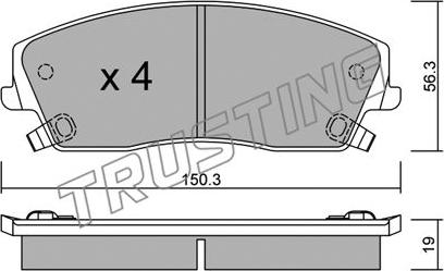 Trusting 732.0 - Kit pastiglie freno, Freno a disco autozon.pro