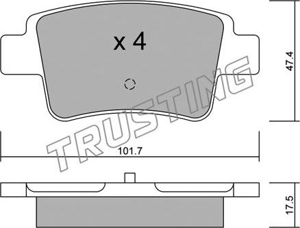 Trusting 721.0 - Kit pastiglie freno, Freno a disco autozon.pro