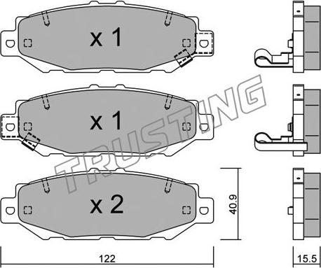 Trusting 775.0 - Kit pastiglie freno, Freno a disco autozon.pro