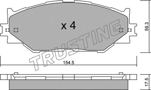 Trusting 776.0 - Kit pastiglie freno, Freno a disco autozon.pro