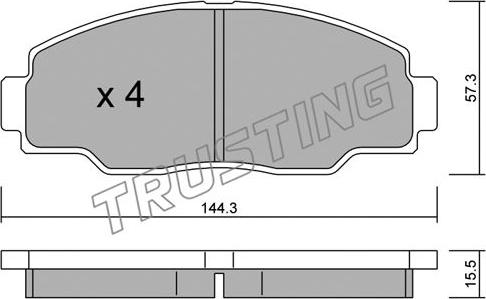 Trusting 771.0 - Kit pastiglie freno, Freno a disco autozon.pro