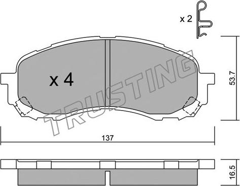 Trusting 778.0 - Kit pastiglie freno, Freno a disco autozon.pro