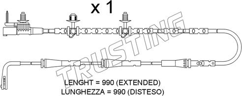 Trusting SU.406 - Contatto segnalazione, Usura past. freno / mat. d'attrito autozon.pro